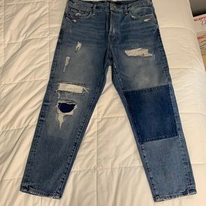 H&M Men’s Blue Jeans with Rips and Patches Size 30 NEVER WORN